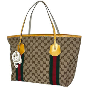 GUCCI Authentic Cream Canvas Tote Bag